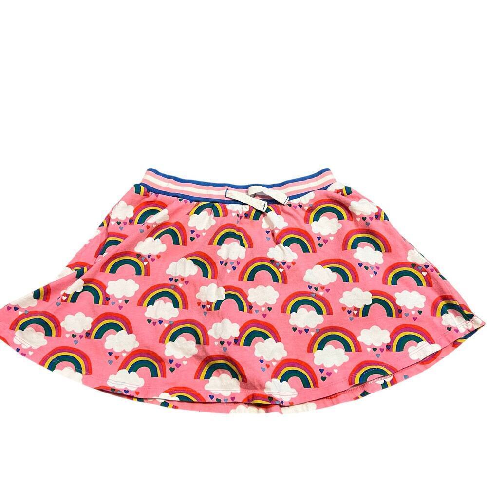 Boden Girls Knit Skirt Size 9-10y Rainbow Colorful Play Pockets Casual